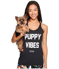 Puppies Make Me Happy Puppy Vibes Racerback Tank Top