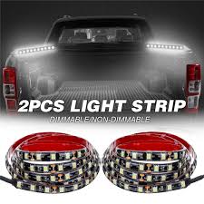 60inch Led Truck Bed Lights 2pcs White Truck Bed Led Strip Light Kit Waterproof Dustproof Truck Bed Lighting Bar Switch For Rv Suv Vans Cargo Boats Auto Lights Wish