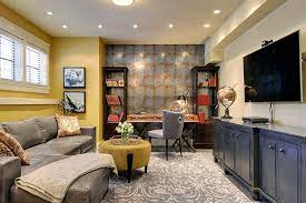 basement home office design and