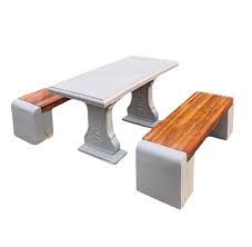 Concrete Table Bench Seats Thai