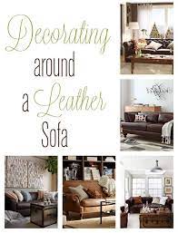 decorating around a leather sofa