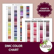Printable Dmc Color Chart And Inventory