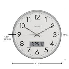 Westclox 33172 14 Silver Wall Clock