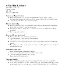 Cv Template For First Job Student Summer Job Example Resume Template