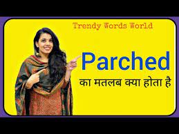 parched meaning in hindi parched ka