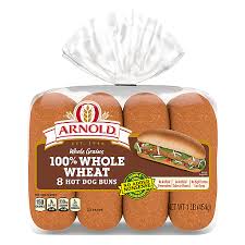 arnold 100 whole wheat hot dog buns 8