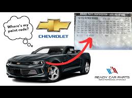 Chevrolet Camaro Paint Code