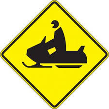 snowmobile crossing sign frw723