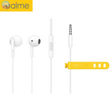 Ê realme Buds Classic Earphones 1.3m Wired Earbuds Half In-Ear Built-in Mic  14.2mm Large Driver Headset Remote and Microphone Wire Control Tangle-Free  Sports Headset Compatible For Laptop Tablet Phone - Tai nghe
