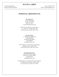 Resume Examples  Resume Reference Sheet Template Occupational Example Sample  Free Editable Personal References Include Always