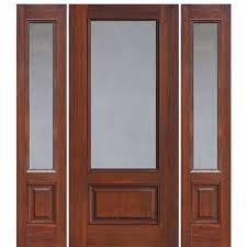 Clear Glass Fiberglass Entry Door