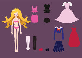 dress up game vector art icons and