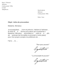lettre de procuration préfecture