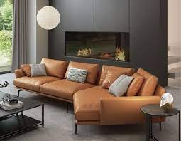 italian leather sofa living room nordic