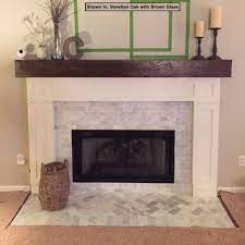 Distressed Poplar Beam Fireplace Mantel