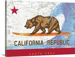 California Surf Bear Flag Santa Cruz