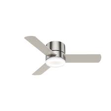 Shop Hunter 44 Minimus Low Profile Ceiling Fan With Led Light Kit And Handheld Remote Overstock 28302284
