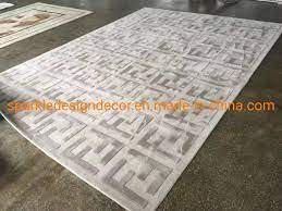 hand tufted artificial silk carpets
