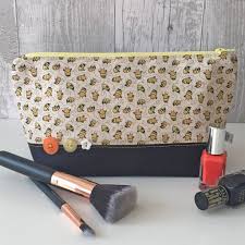 ble bee fabric makeup bag by cherish