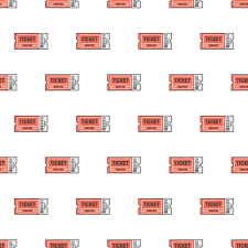 tickets seamless pattern on a white