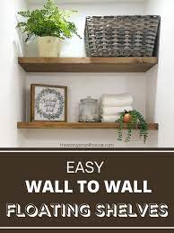 Easy Wall To Wall Floating Shelves
