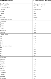Identification Chart For The Isolate Rba11 Download Table