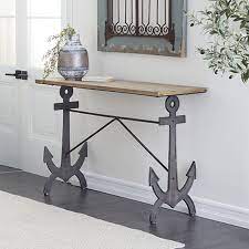 Rustic Industrial Coastal Console Table