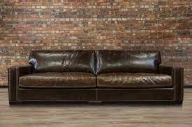 deep seat leather sofa