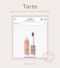 is tarte cosmetics free vegan