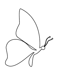 Butterfly Side View Stencil H M Coloring Pages