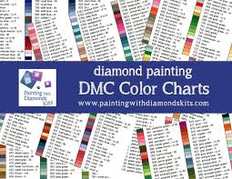 Print Yourself Dmc Color Charts Diamond Painting Drill Color