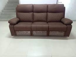 brown fabric 3 1 1 recliner sofa for