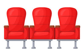 Red Chairs Icon Row Of Soft Cartoon