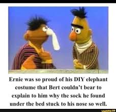 See more ideas about elephant costumes, elephant, tutu tutorial. Ernie Was So Proud Of His Diy Elephant Costume That Bert Couldn T Bear To Explain To Him Why The Sock He Found Under The Bed Stuck To His Nose So Well