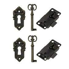 2pcs vine cabinet door lock set key