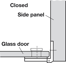 Glass Door Hinge Semi Circular