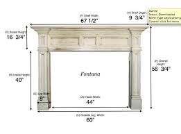 Fireplace Dimensions Wooden Fireplace