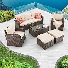 Homrest 6 Pieces Patio Furniture Sets