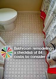 Bathroom Remodeling A Checklist Of 84