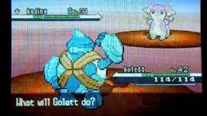 Pokemon B W Golett Evolve Into Goruugu Lv 43