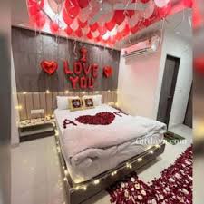 first wedding night room decoration in pune