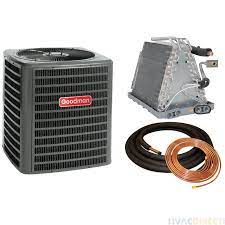 For air conditioning, the evaporator coil inside the air handler in your home absorbs heat. Goodman 1 5 Ton 14 Seer Air Conditioner With Vertical 14 Uncased Coil Hvacdirect Com