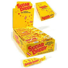Invented in 1925 by a chocolate salesman, it has become one of the most famous of all retro candies. Sugar Daddy Caramel Lollipop Gift Retro Candy Candy Store Box
