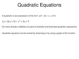 Ppt Quadratic Equations Powerpoint