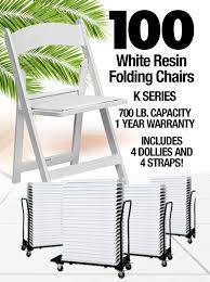 100 resin folding chairs