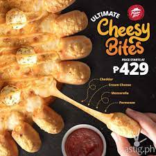 You can tear these bites off, share customers will be able to combine it with any pizza including margherita, pepperoni feast or super supreme. Bite Into 4 Delicious Cheeses With The Ultimate Cheesy Bites Pizza From Pizza Hut Astig Ph
