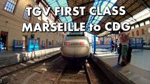 Tgv Train First Class Seat Tour Marseille To Cdg France