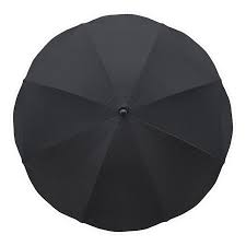 Round Umbrella With Pom Pom Fringe