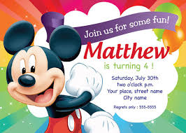 Mickey Mouse Birthday Invitation Card By Charisdesignstudio