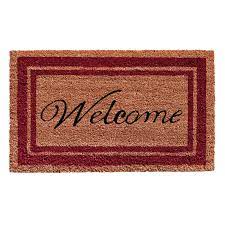 welcome coir outdoor doormat